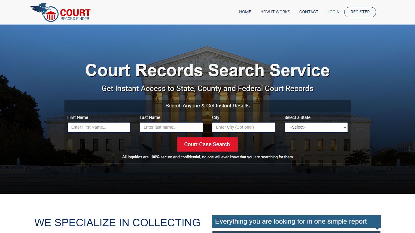 Welcome to Court Record Finder | Courtrecordfinder.com